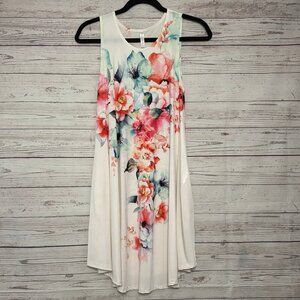 Acting Pro Sleeveless A-Line Dress w Pockets Floral Small